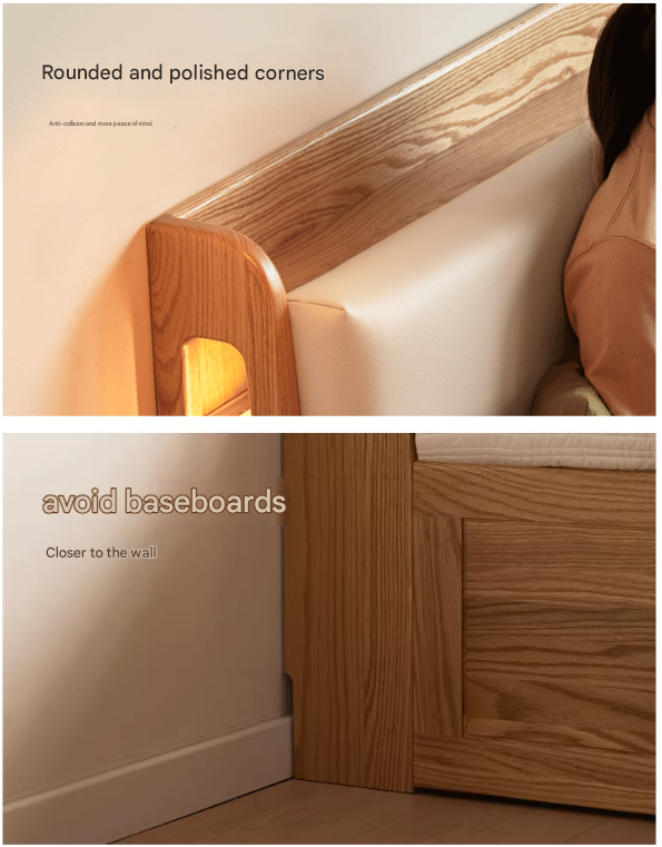 Oak Solid Wood Box Bed Storage Technology Cloth