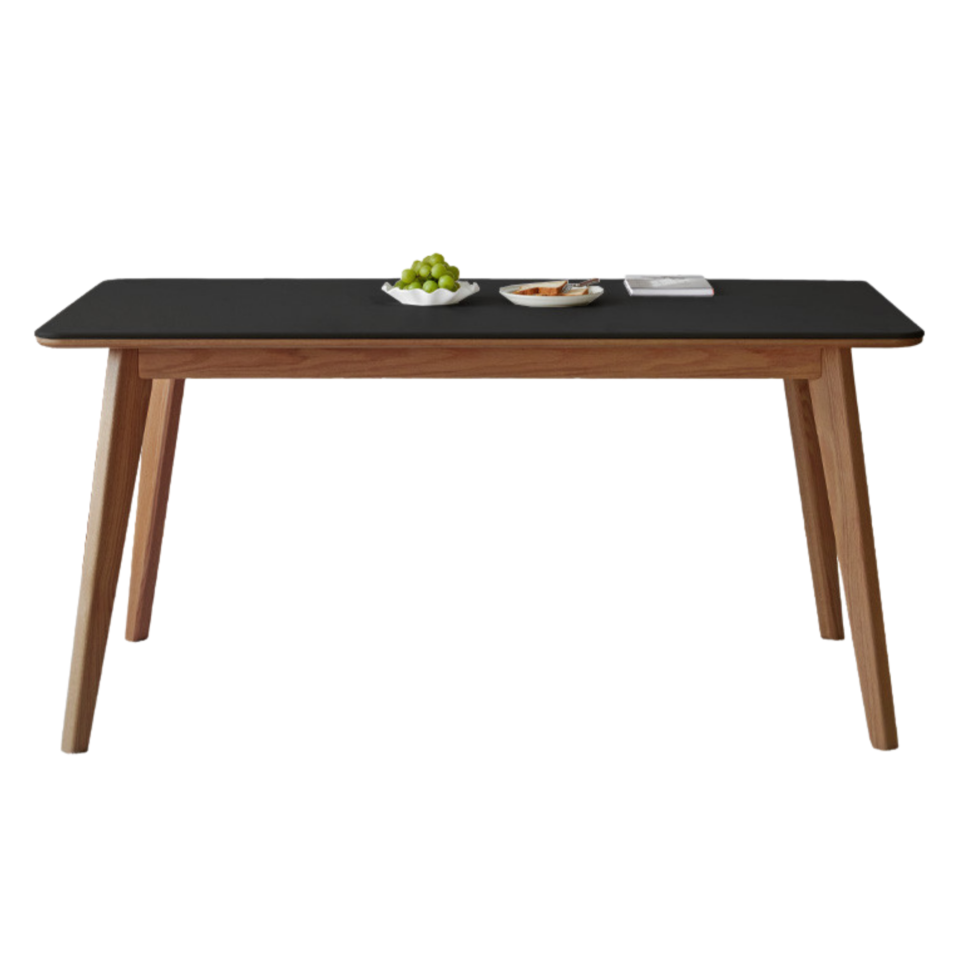Ash, Oak Solid Wood Modern Rock Plate Dining Table