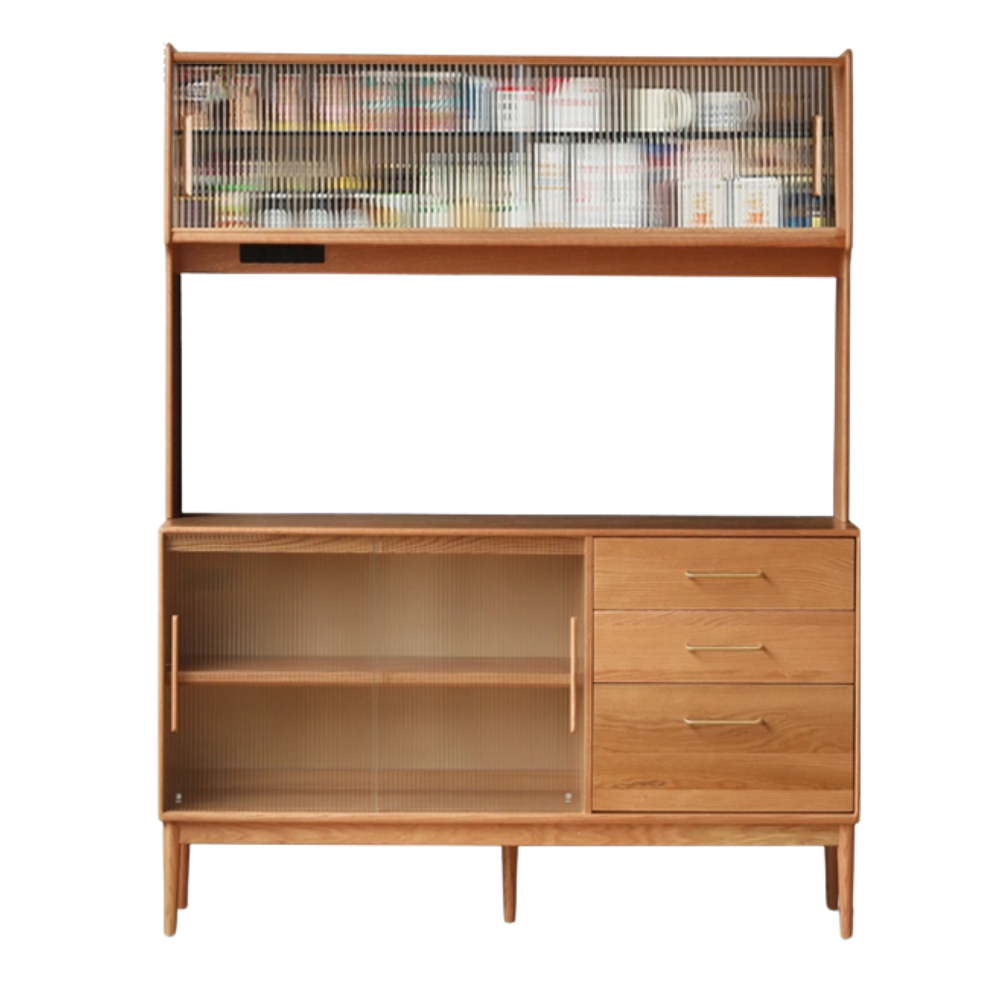 Oak Solid Wood Modern Multifunctional Sideboard