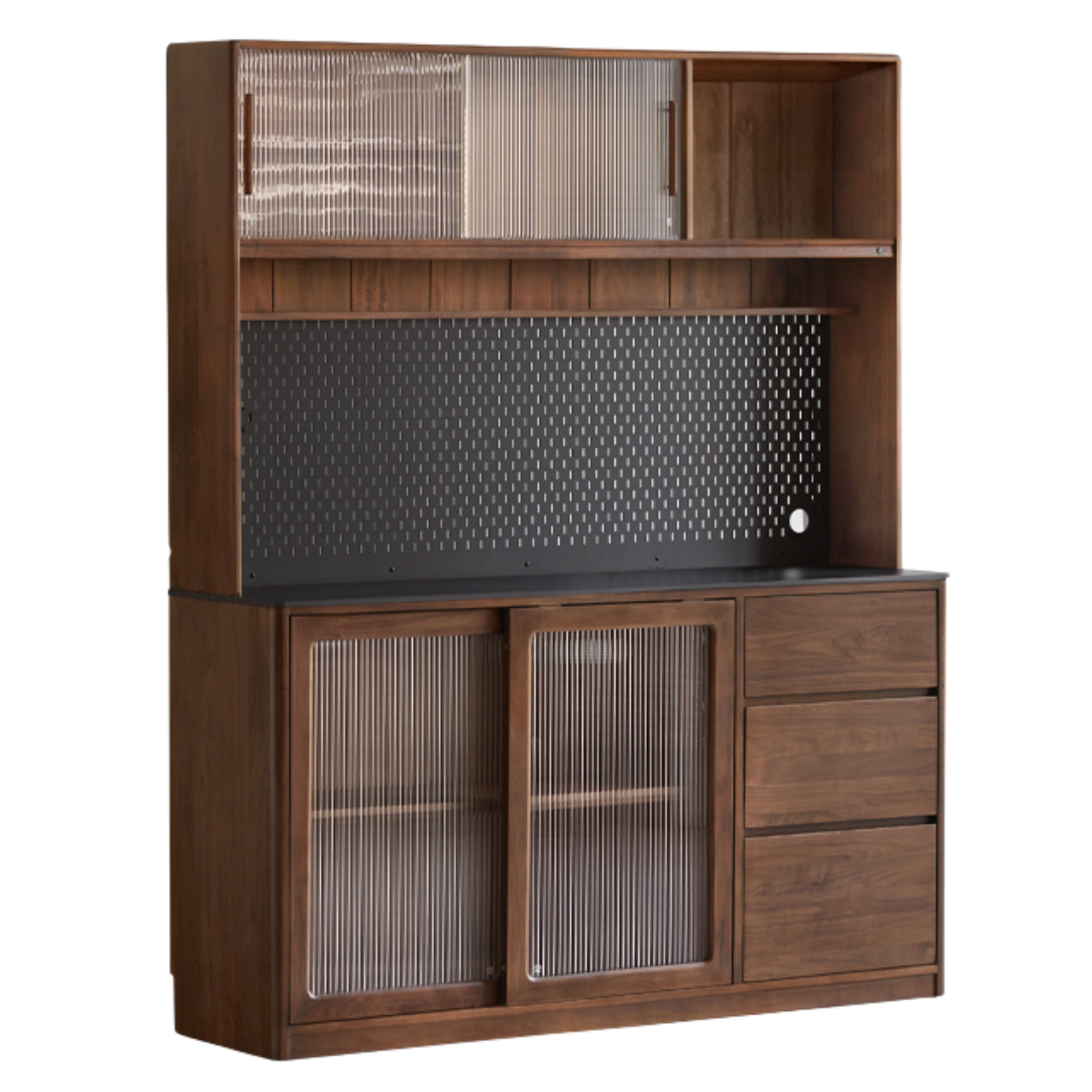 Sandalwood, Black Walnut, Ash Solid Wood Sideboard Hole Storage
