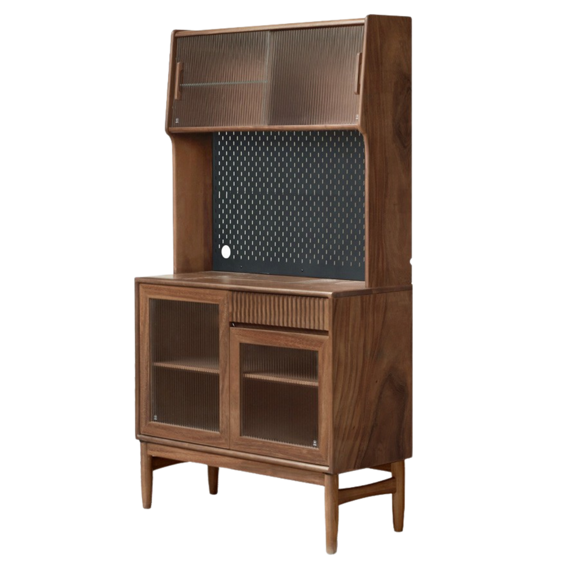 Oak, Black Walnut, South American Walnut, Solid Longan Hardwood, Red Zebrawood Solid Wood Light Luxury Sideboard