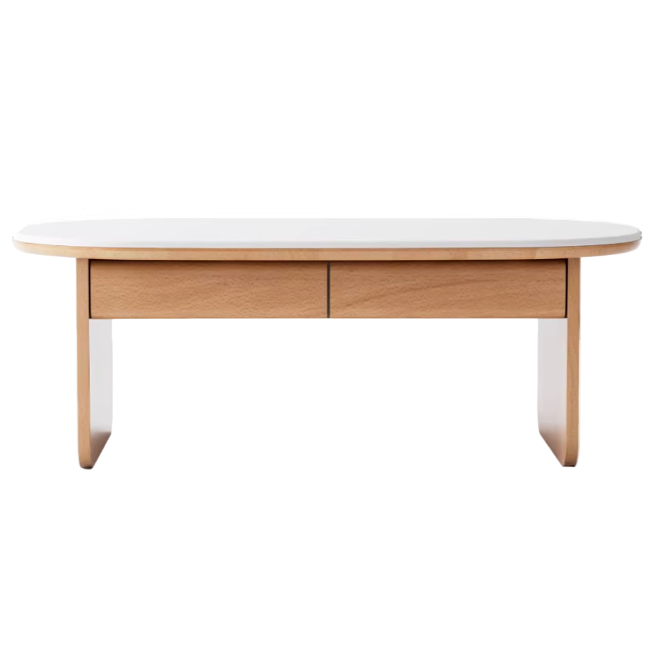 Oak, Beech Solid Wood Storage Coffee Table