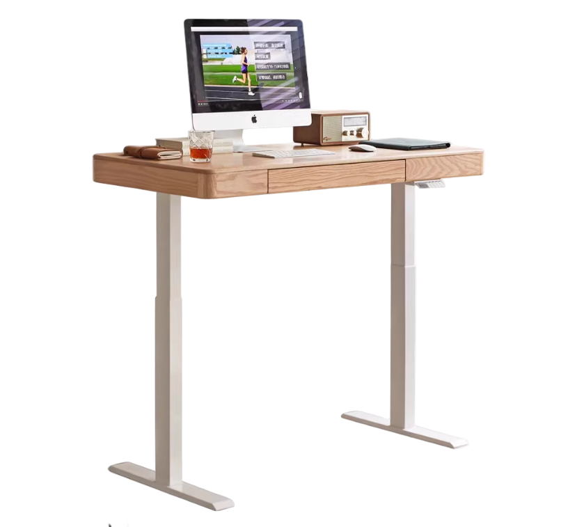 Oak Solid Wood Elevating Electric Multifunctional Standing Desk