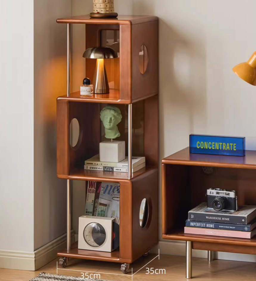 Poplar Solid Wood Antique Style Bookshelf