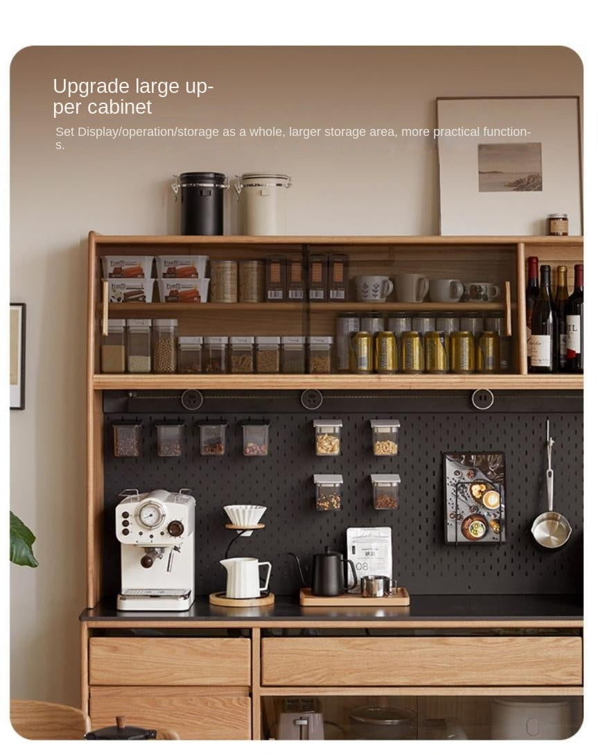 Oak, Ash Solid Wood Modern Rock Board Sideboard