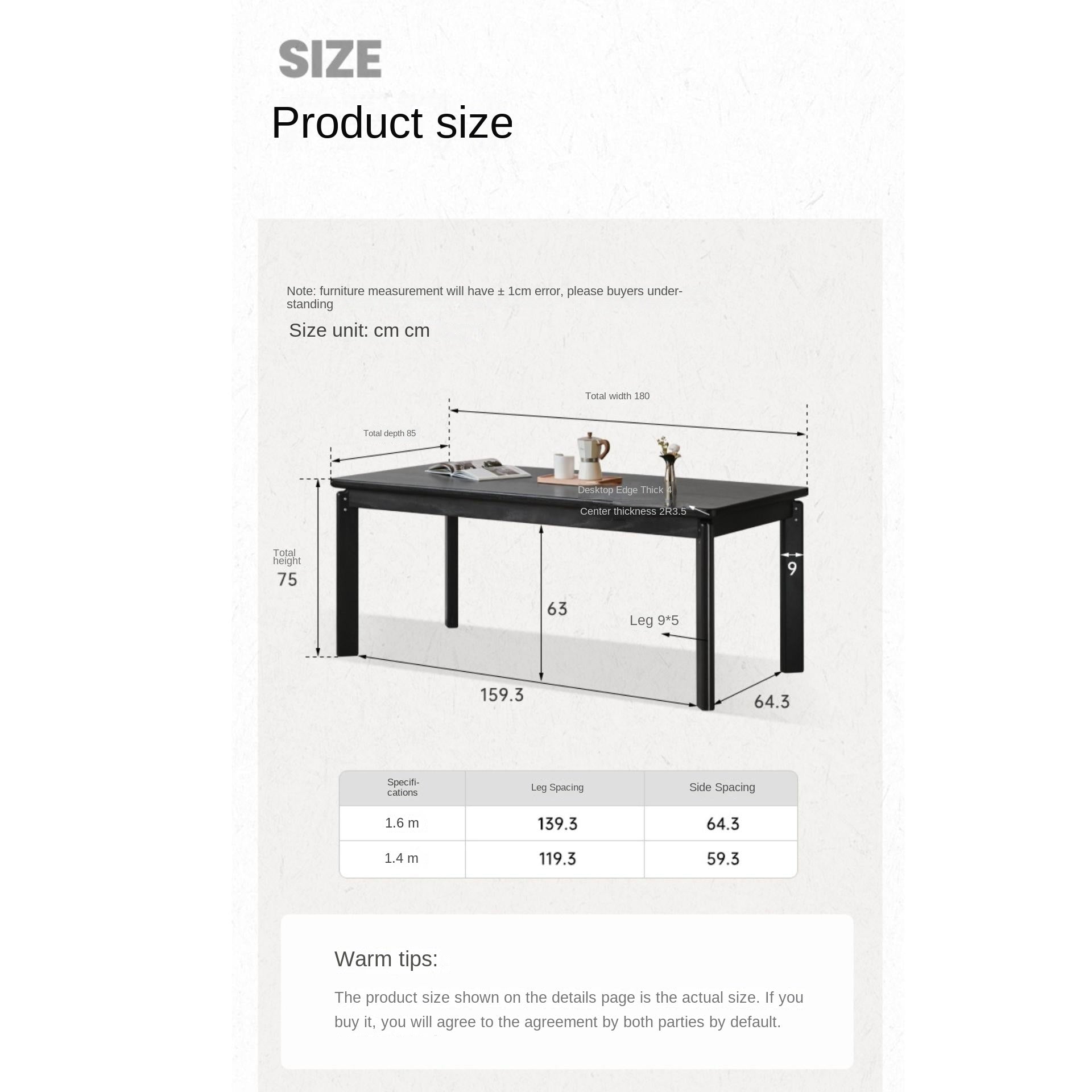 Oak Solid Wood Large Dining Table