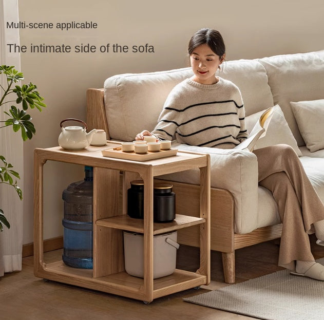 Oak Solid Wood Movable Kettle Integrated Tea Table