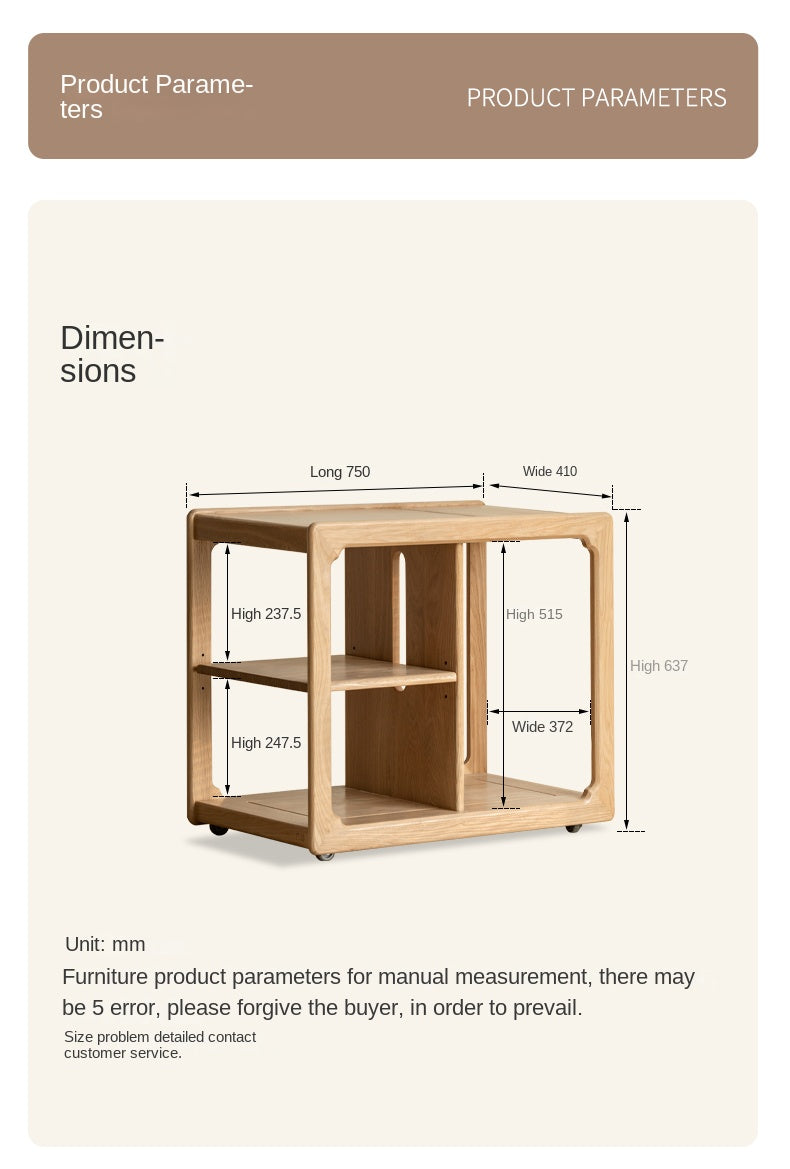 Oak Solid Wood Movable Kettle Integrated Tea Table