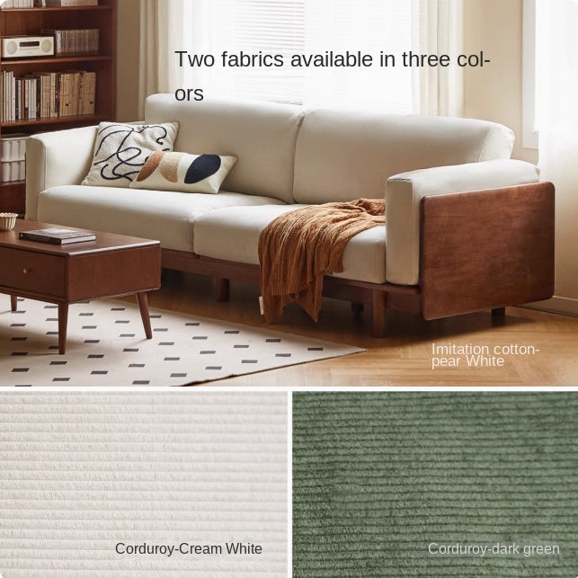 Rubber Solid Wood American Light Luxury Sofa