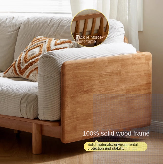 Rubber Solid Wood Modern Soft Sofa