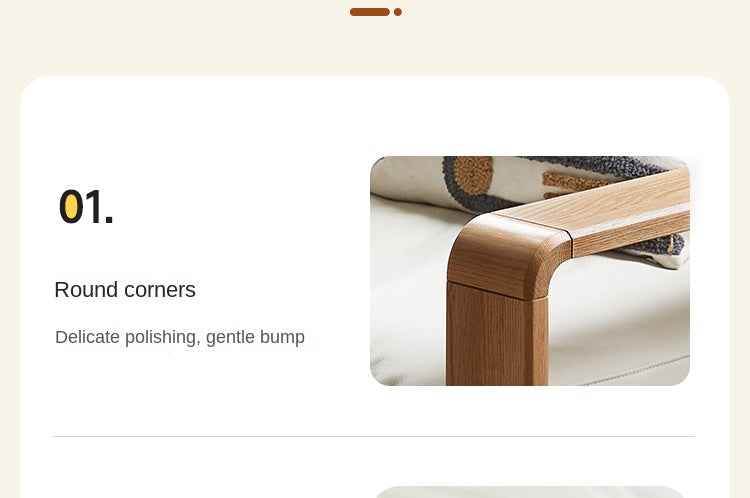 Oak Solid Wood Nordic Telescopic Sofa Bed