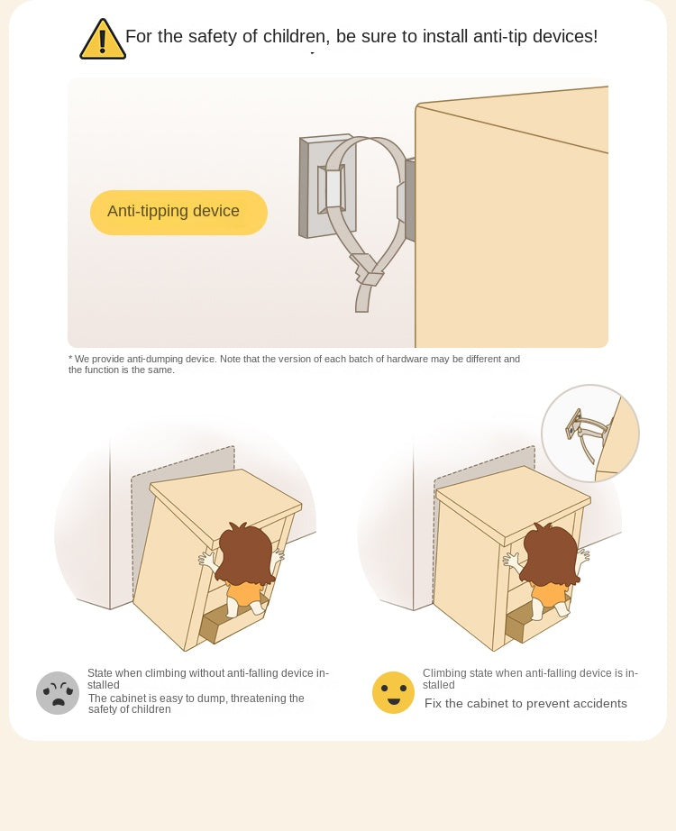 Oak Solid Wood Children's Wardrobe