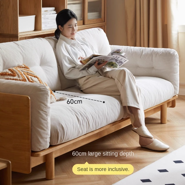 Rubber Solid Wood Modern Soft Sofa