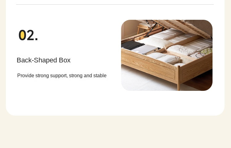 Oak Solid Wood Windsor Box Bed Nordic Modern