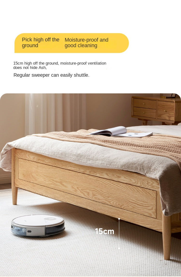 Oak Solid Wood Windsor Box Bed Nordic Modern