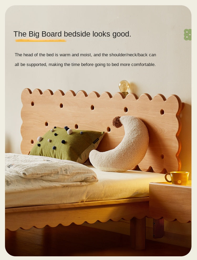 Beech Solid Wood Children's with Scalloped Frame biscuit bed