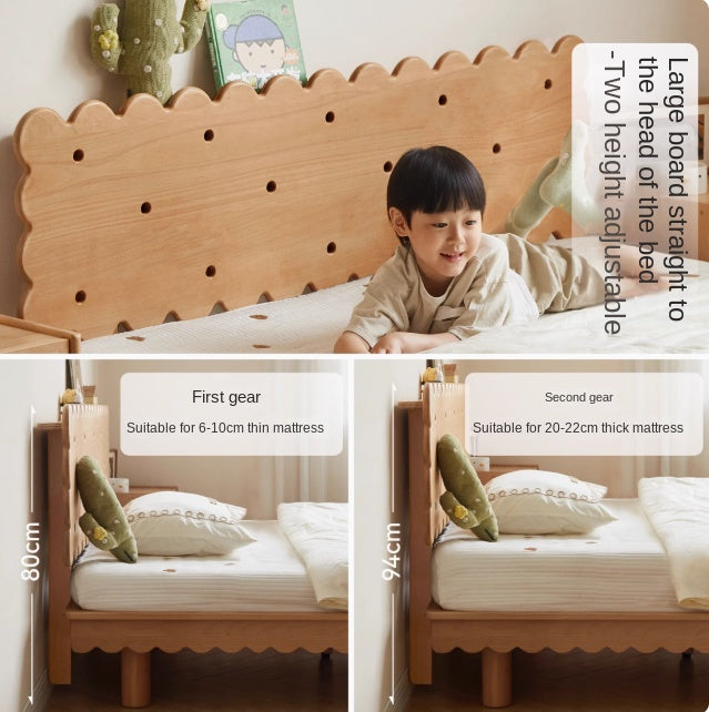 Beech Solid Wood Children's with Scalloped Frame biscuit bed