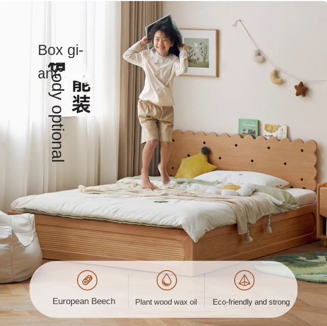 Beech Solid Wood Children's with Scalloped Frame biscuit bed