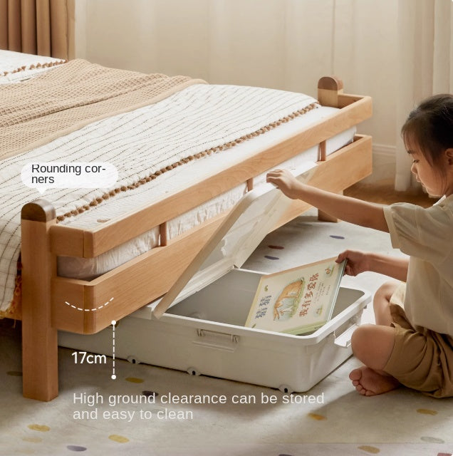 European Beech Solid Wood Modern Children's Bed