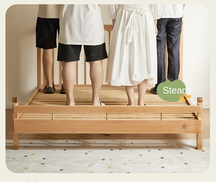 European Beech Solid Wood Modern Children's Bed