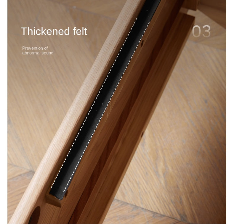 Oak Solid Wood Leather Piano Key Storage Box Bed