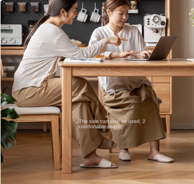 Oak Solid Wood Modern Dining Table