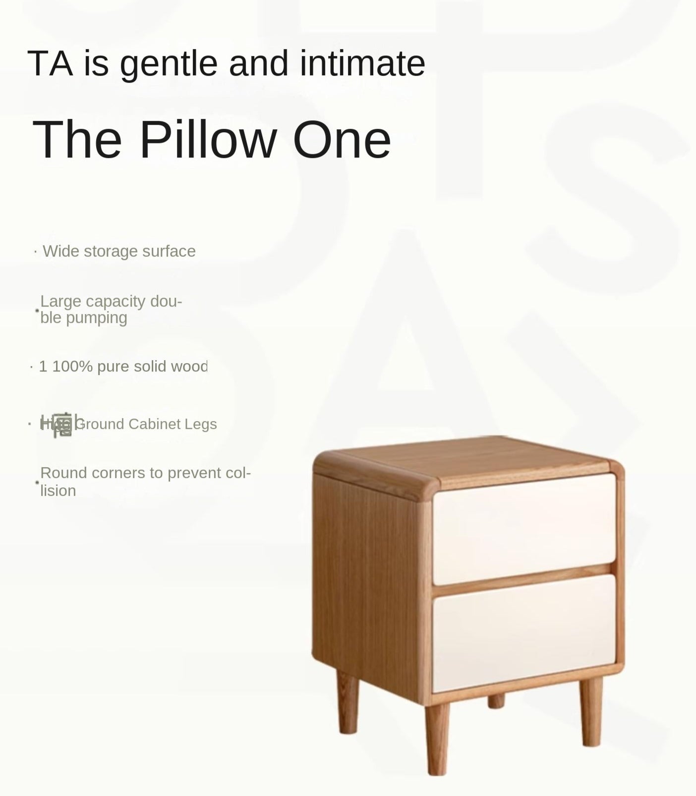 Oak Solid Wood Nightstand