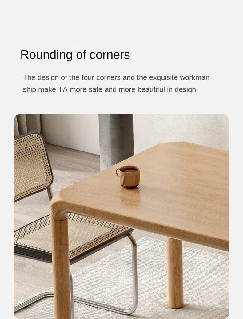 Ash Solid Wood Japanese Modern Dining Table