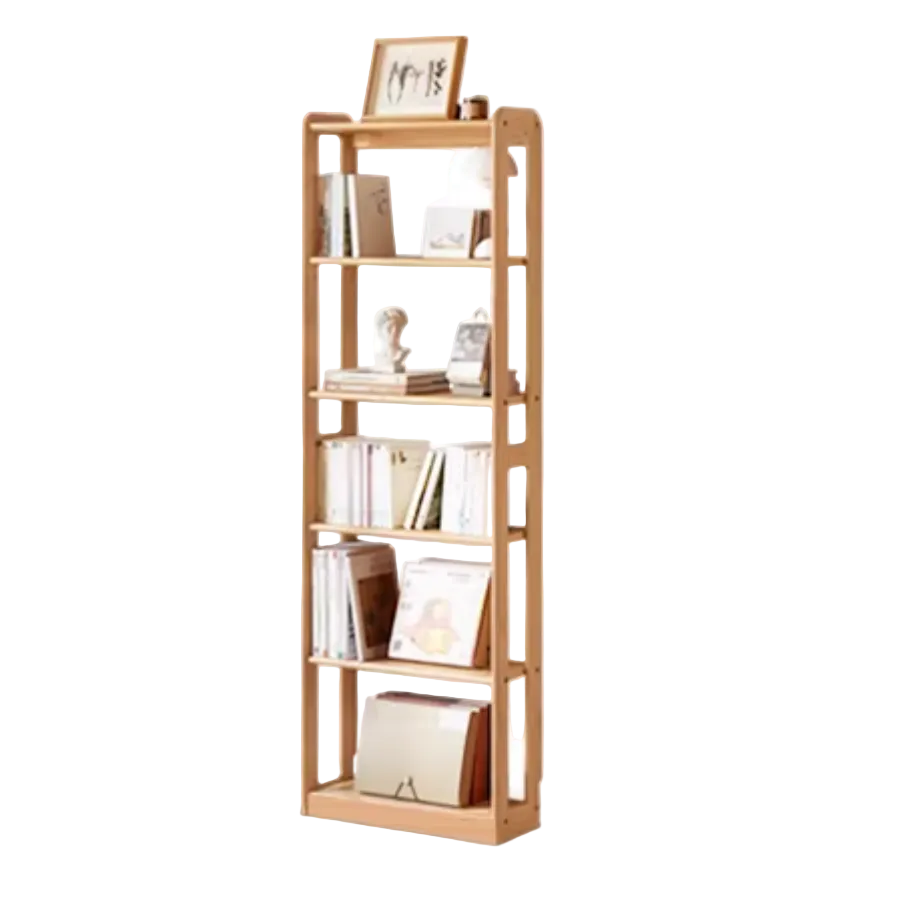 Oak, Solid RubberWood Solid Wood Ultra Thin Storage Rack