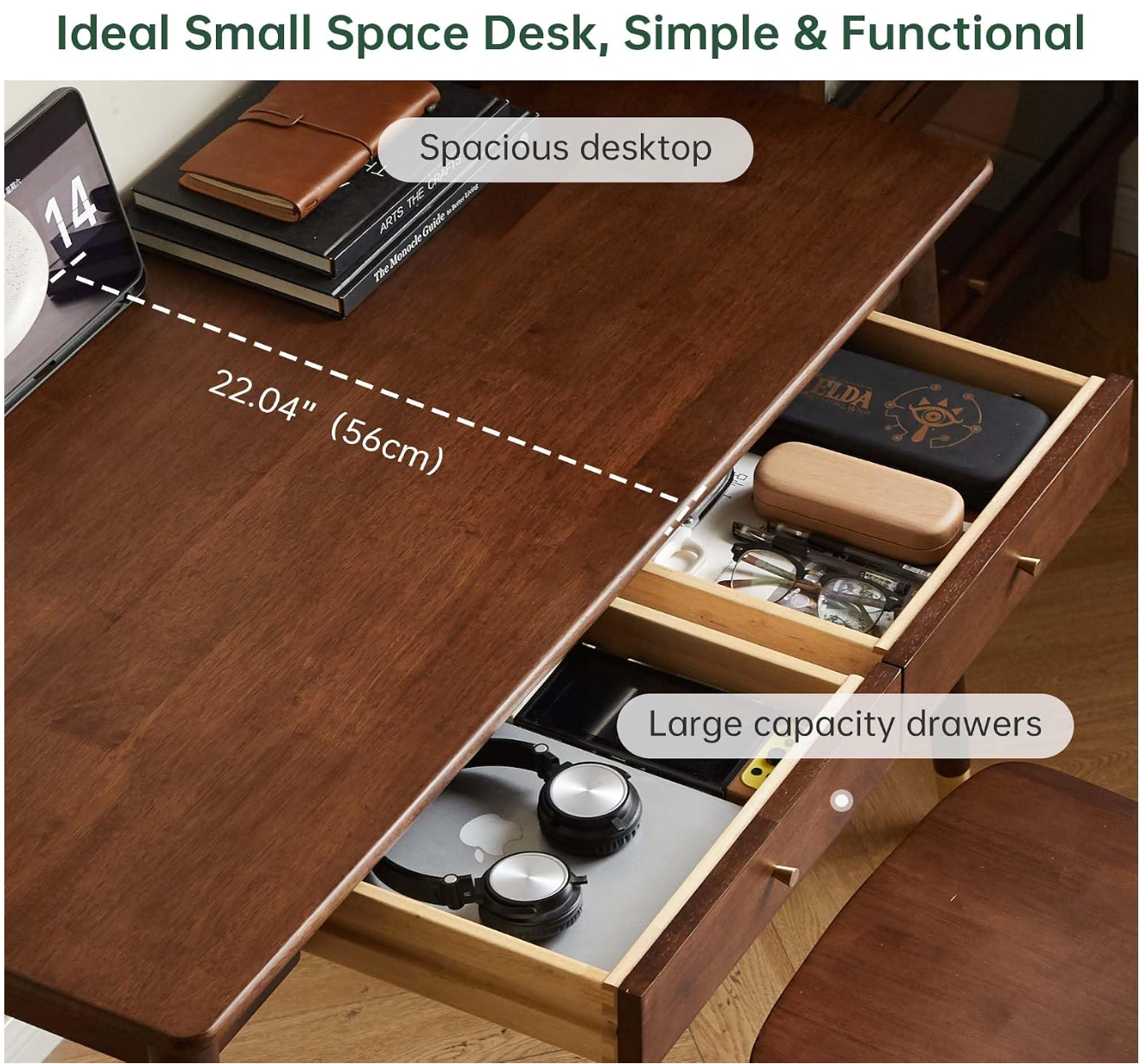 Solid Rubberwood Office Desk