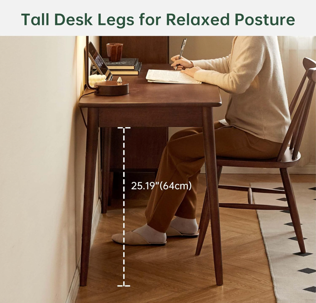 Solid Rubberwood Office Desk