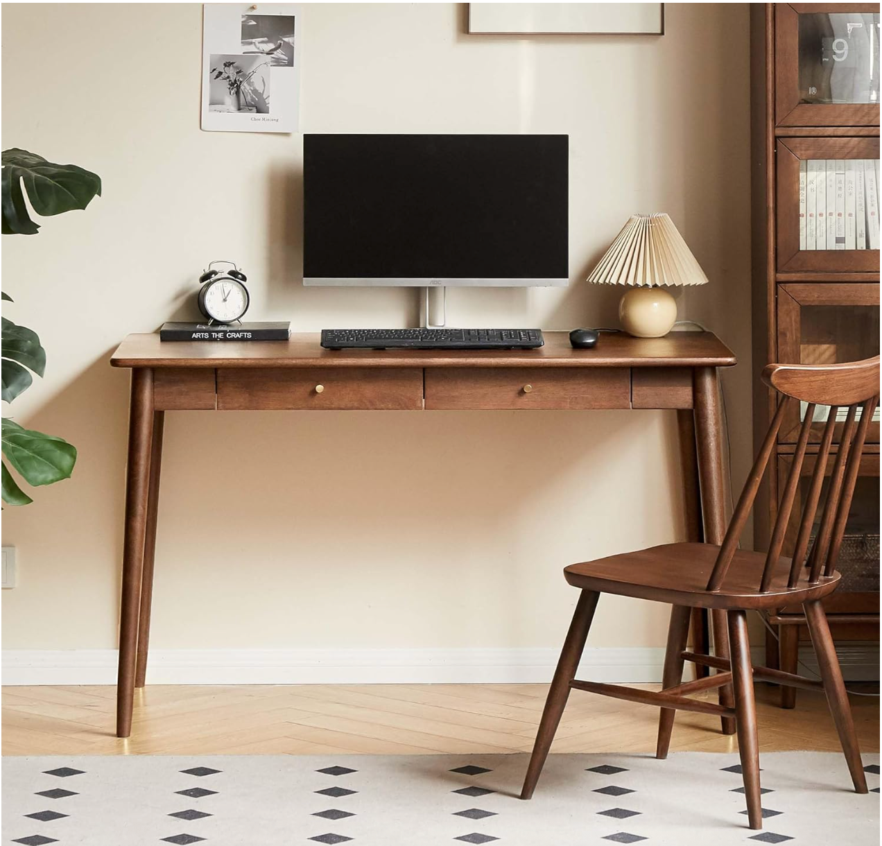 Solid Rubberwood Office Desk
