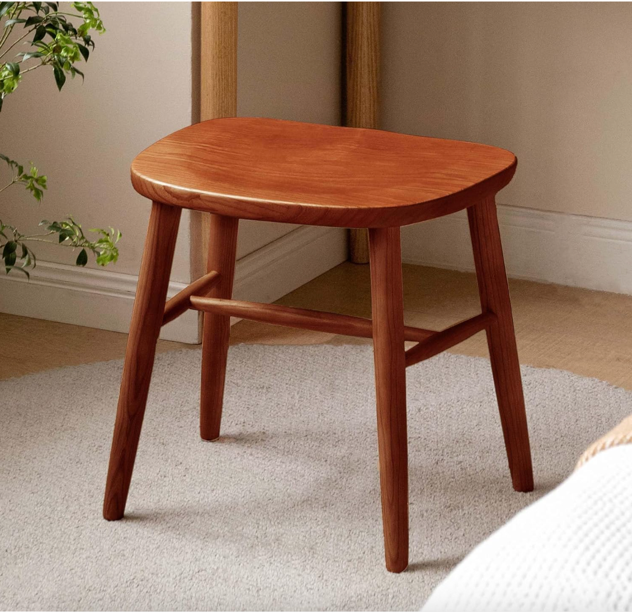 Beech Solid Wood Saddle Seat Stool