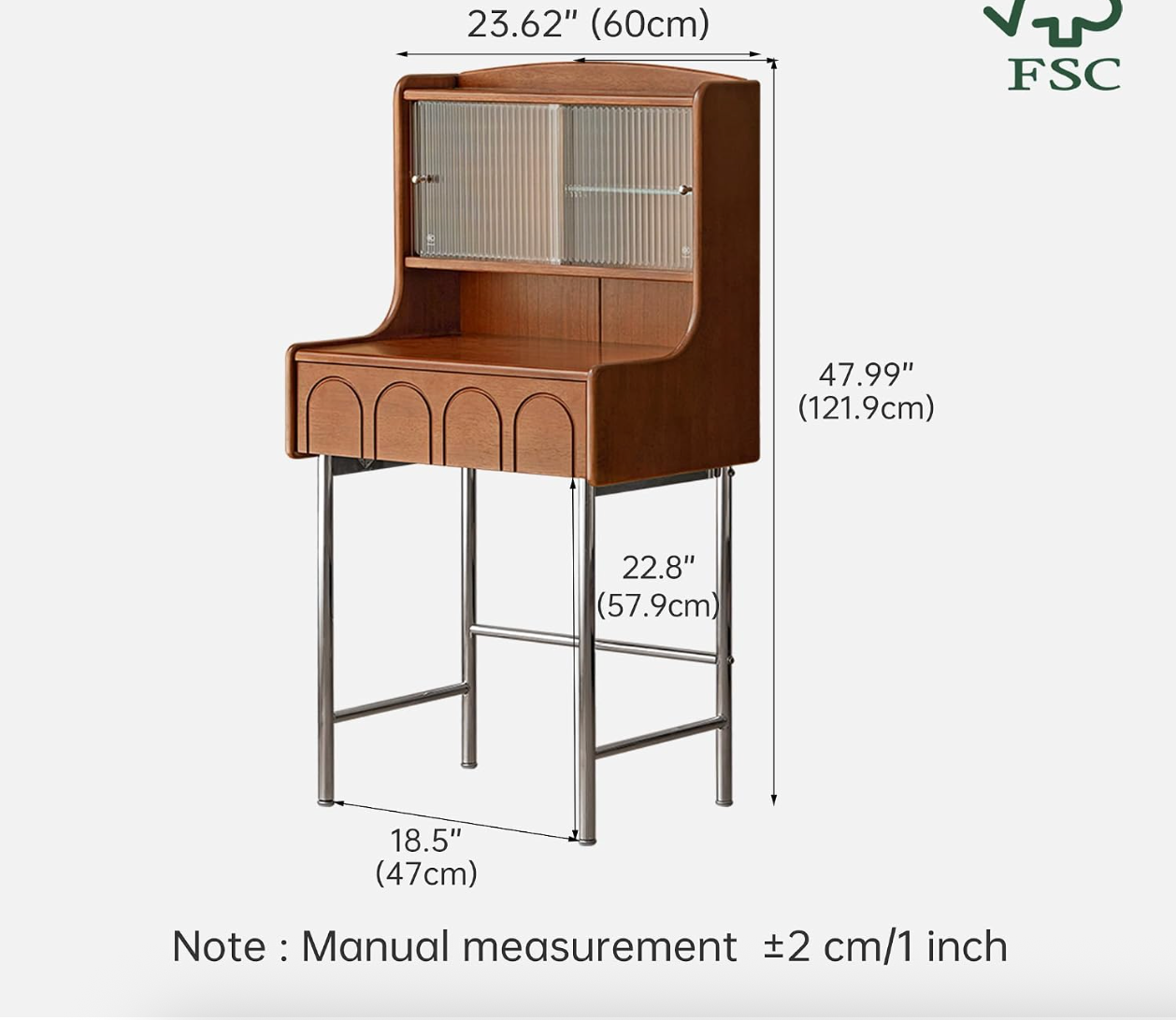 Rubberwood, Poplar Solid Wood Vanity Table