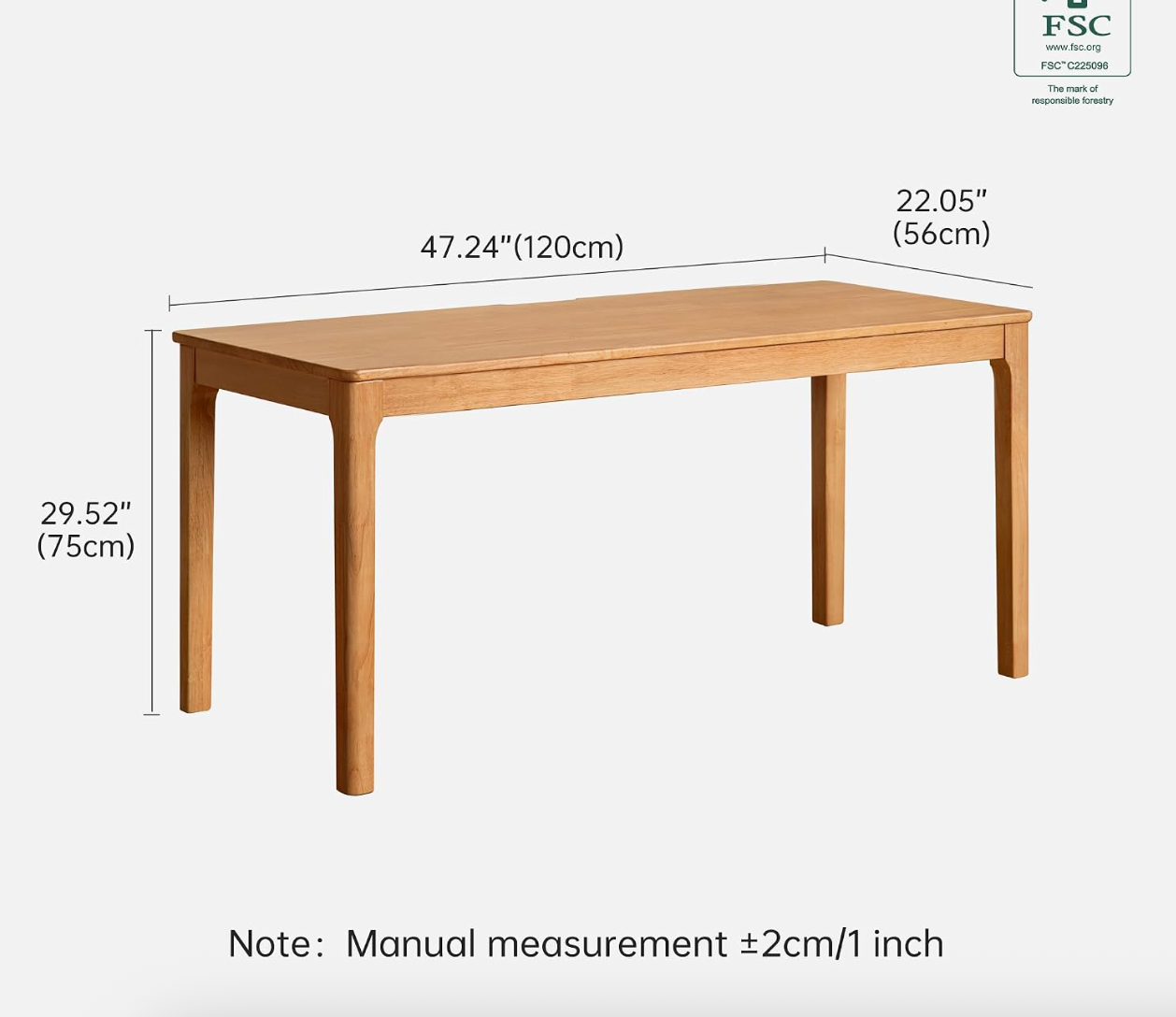 Rubberwood Solid Wood office Desk