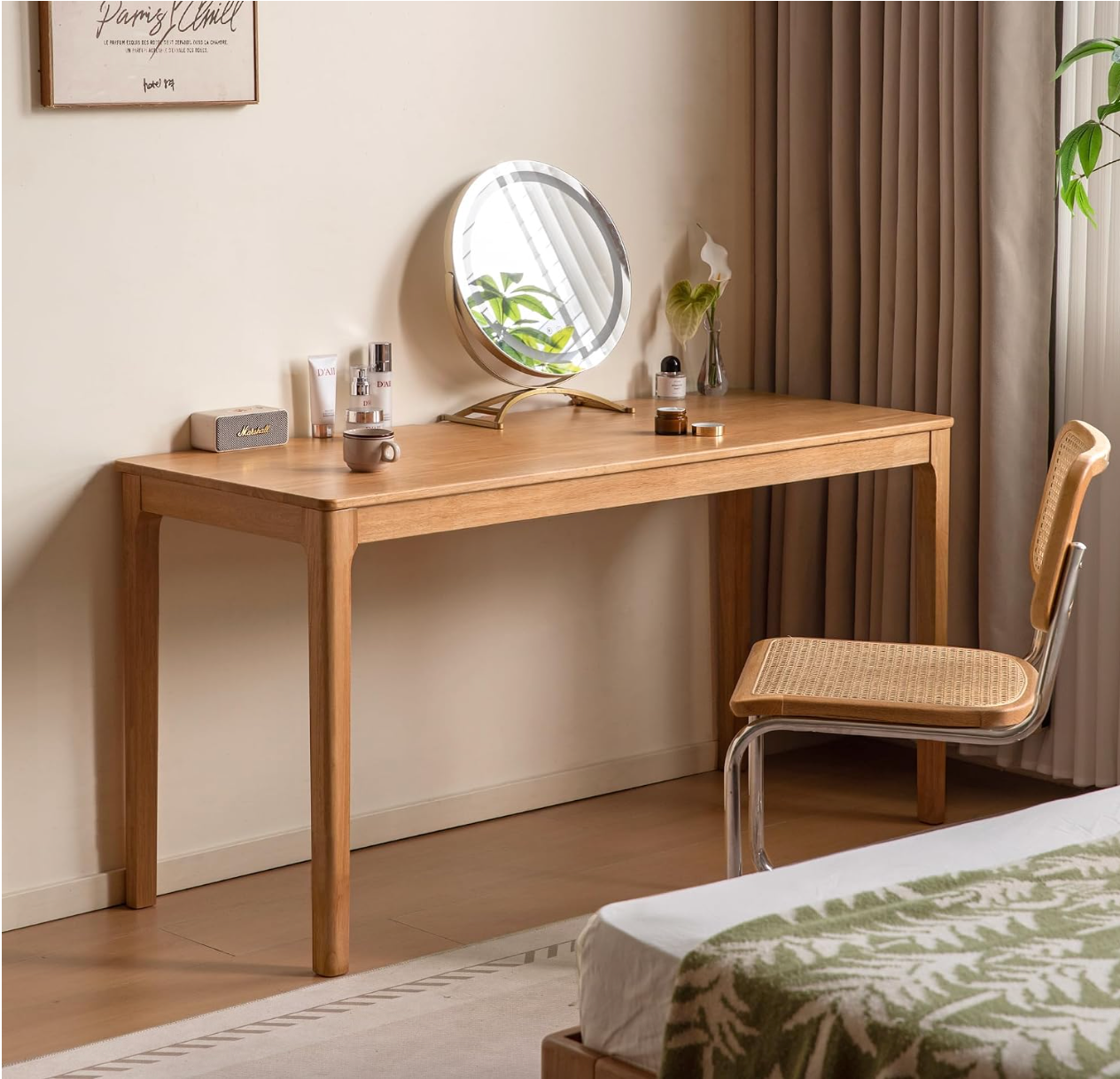 Rubberwood Solid Wood office Desk