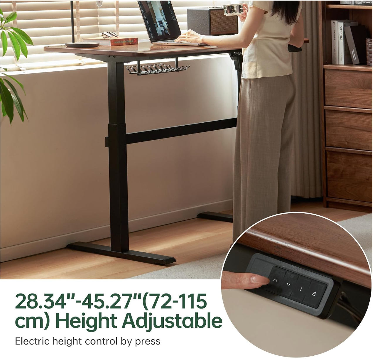 Rubberwood electric Height Adjustable Desk
