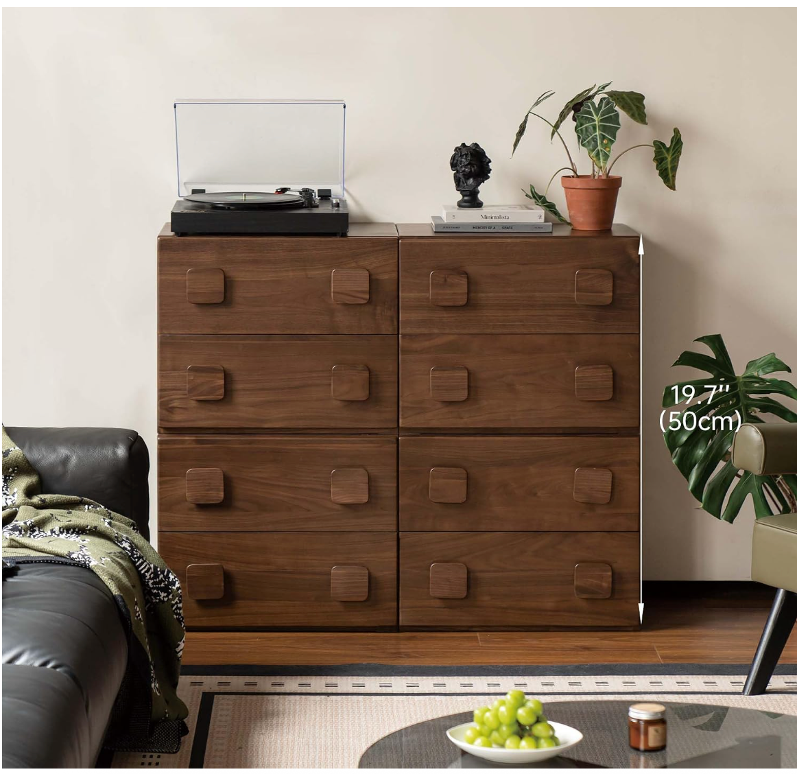 Ash, Rubberwood, Oak Solid Wood Floor-Standing Module Combination TV Stand