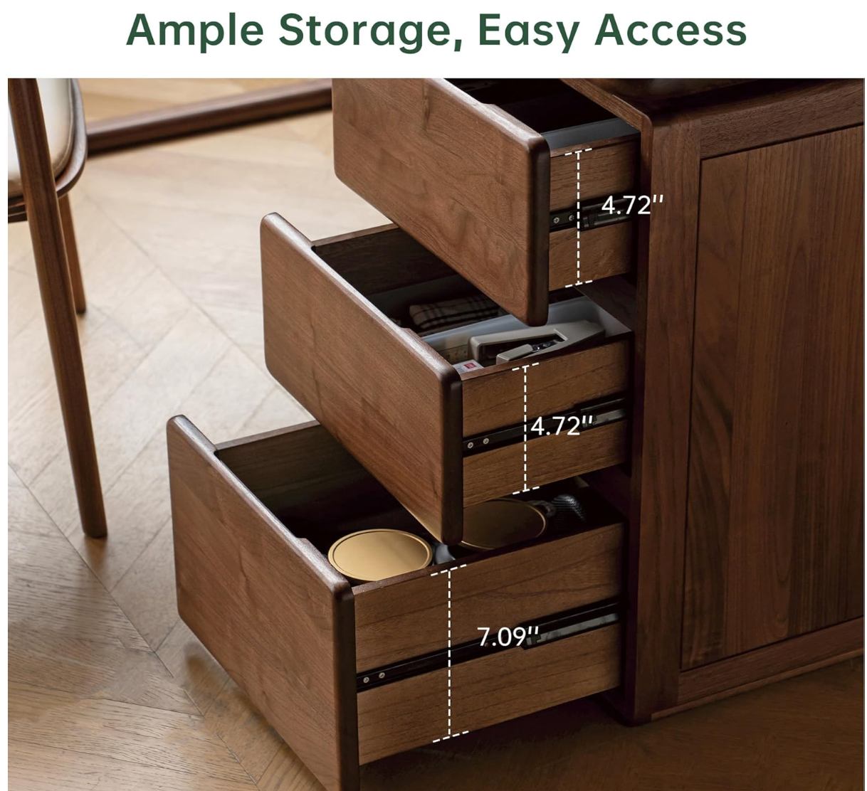 Ash Solid Wood Modern Study Table With Drawer