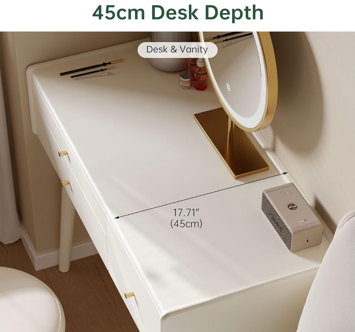 Ash, Cherry, Rubberwood Solid Wood Vanity Table