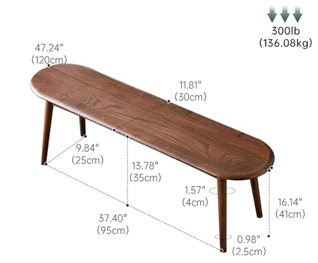 Oak Solid Wood Telescopic Folding Dining Table