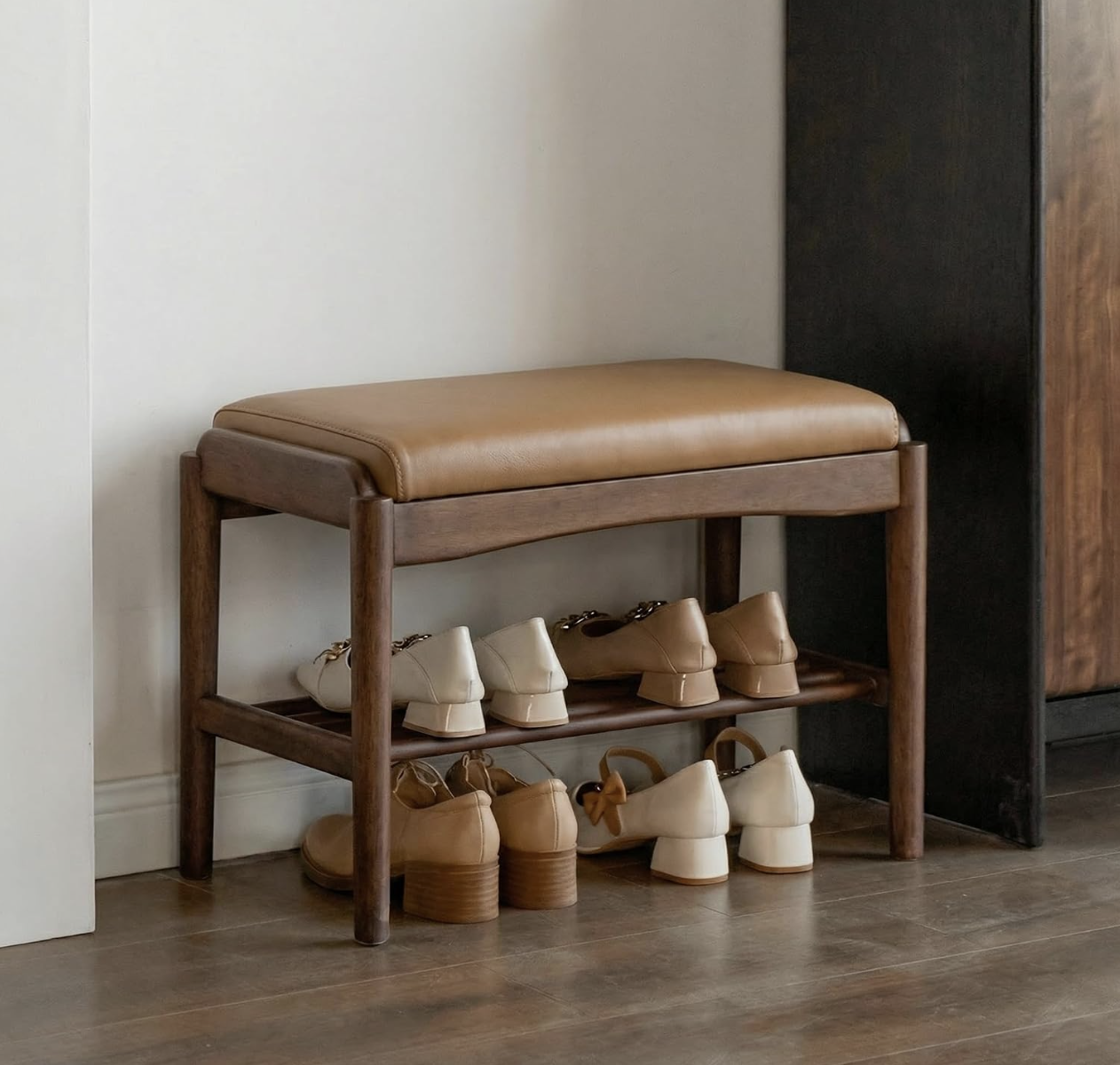 Beech, Oak Solid Wood Shoe Storage Bench