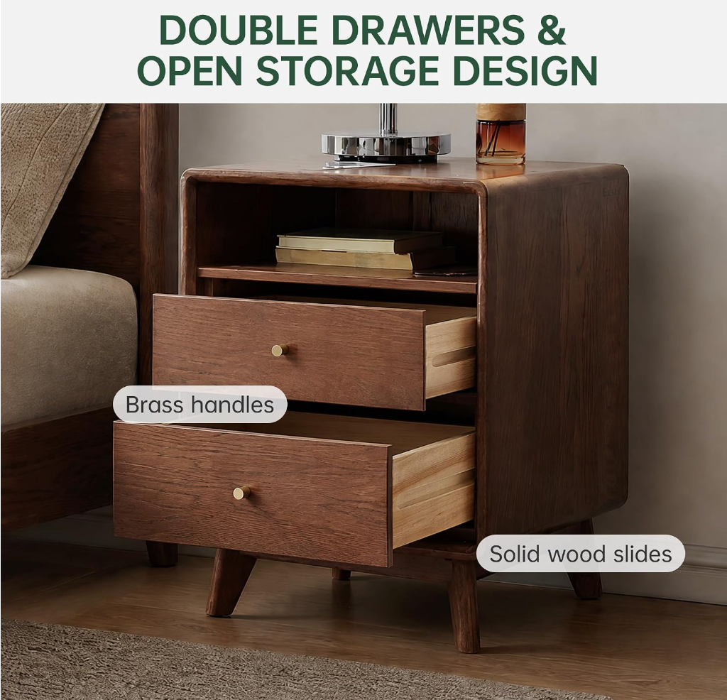 Oak Solid Wood Telescopic Vanity Table Cabinet