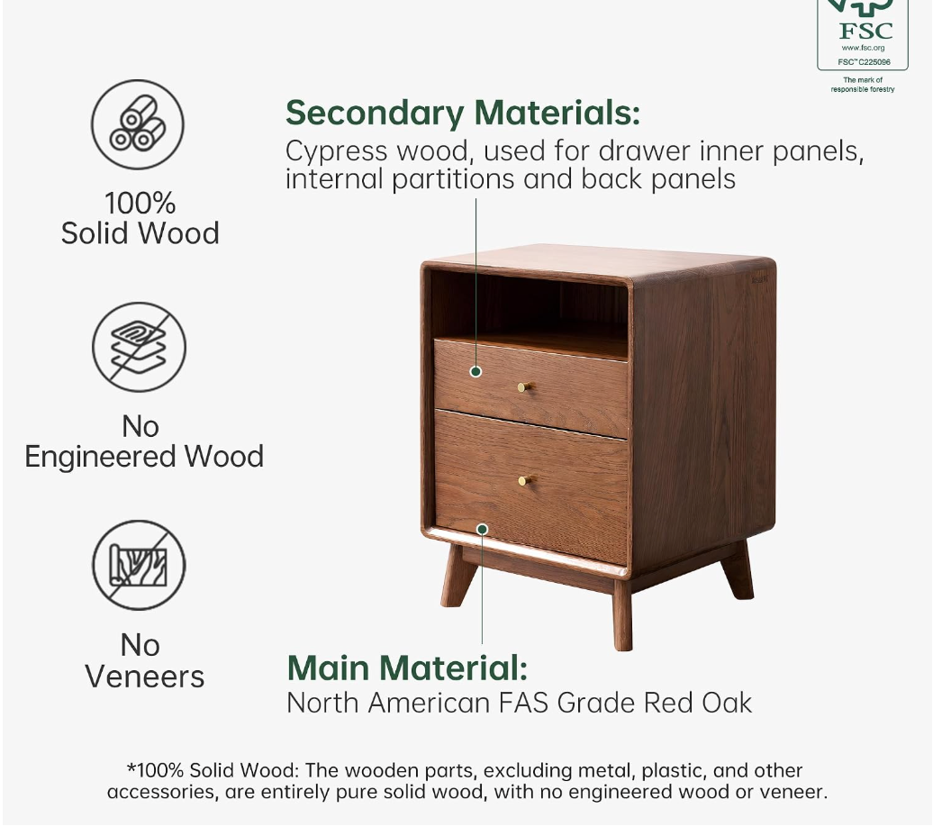 Oak Solid Wood Telescopic Vanity Table Cabinet