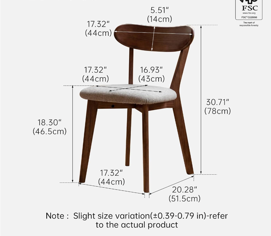 Black Walnut, Oak Solid Wood Dining Table with Industrial Trestle Legs