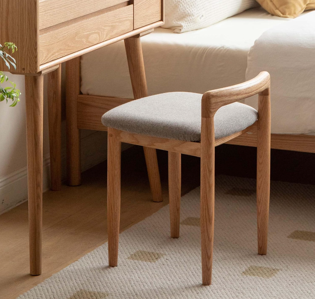 Beech, Oak Solid Wood Makeup Stool