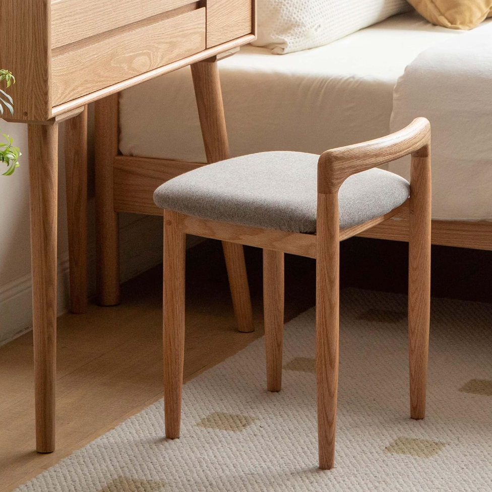 Beech, Oak Solid Wood Makeup Stool