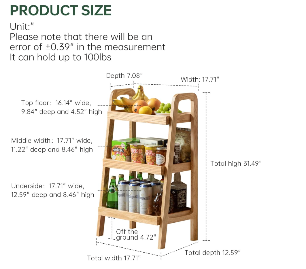 Oak Solid Wood Multi Layer Shelf, Bookshelves, Flower Racks (Copy)