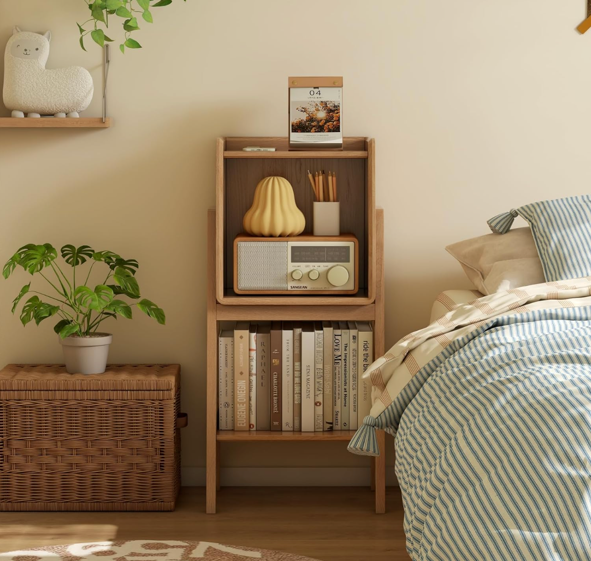 Oak Solid Wood Multi Layer Shelf, Bookshelves, Flower Racks (Copy)
