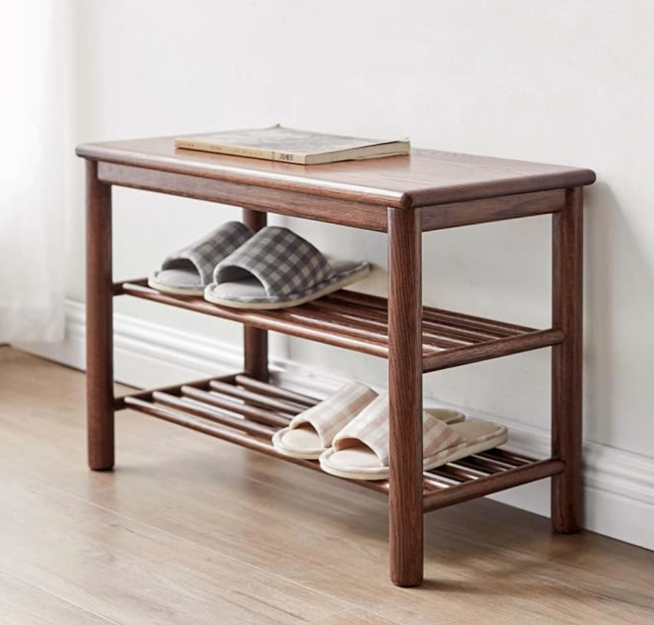 Beech, Oak Solid Wood Shoe Storage Bench